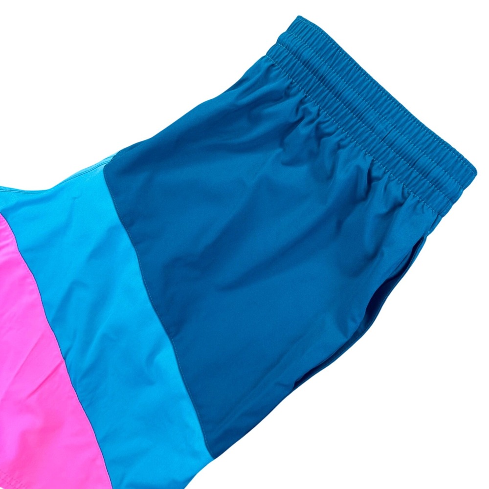 Nike Mens M Swim Bottom Board ShortsSwimsuit Pink Blue Teal Colorblock‎ NESSD470